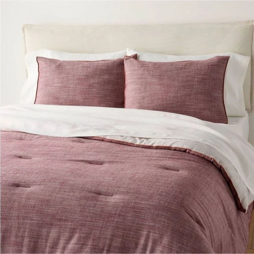 Hearth & Hand w/Magnolia, 3pc King Reversible Duvet Cover Set,Linen Blend